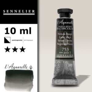 S096 - 753 - Nero bugia 10 ML Colori Acquerello Sennelier L'Aquarelle - Extra fine