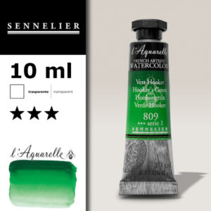 S067 - 809 - Verde di Hooker 10 ML Colori Acquerello Sennelier L'Aquarelle - Extra fine