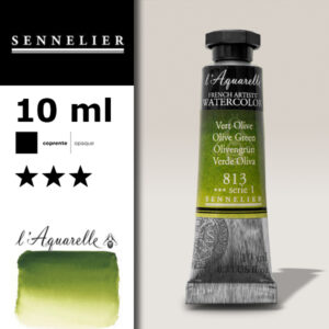 S071 - 813 - Verde oliva 10 ML Colori Acquerello Sennelier L'Aquarelle - Extra fine