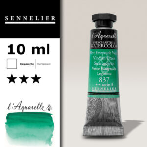 S063 - 837 - Verde smeraldo 10 ML Colori Acquerello Sennelier L'Aquarelle - Extra fine