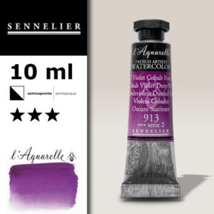 S039 - 913 - Violetto di cobalto scuro (imit.) 10 ML Colori Acquerello Sennelier L'Aquarelle - Extra fine