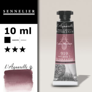 S083 - 919 - Caput Mortum 10 ML Colori Acquerello Sennelier L'Aquarelle - Extra fine