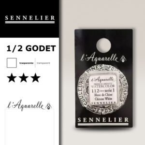 S002 - 112 - Bianco cinese Colori Acquerello Extra Fine L'Aquarelle 1/2 Godet Sennelier