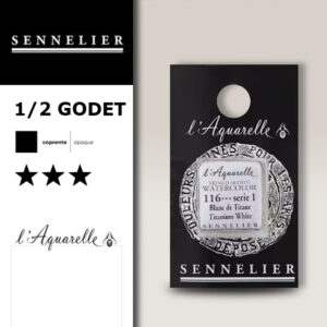 S001 - 116 - Bianco di titanio Colori Acquerello Extra Fine L'Aquarelle 1/2 Godet Sennelier