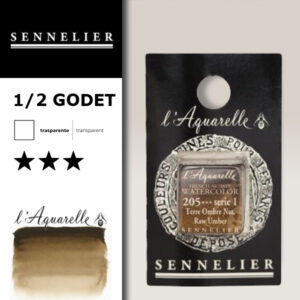 S088 - 205 - Terra d'ombra naturale Colori Acquerello Extra Fine L'Aquarelle 1/2 Godet Sennelier