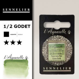 S069 - 213 - Terra verde Colori Acquerello Extra Fine L'Aquarelle 1/2 Godet Sennelier