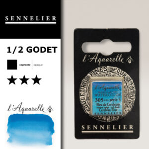 S057 - 305 - Cerulean blue red shade Colori Acquerello Extra Fine L'Aquarelle 1/2 Godet Sennelier