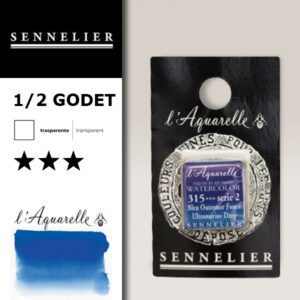 S049 - 315 - Blu oltremare scuro Colori Acquerello Extra Fine L'Aquarelle 1/2 Godet Sennelier