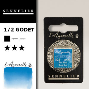 S055 - 322 - Blu reale Colori Acquerello Extra Fine L'Aquarelle 1/2 Godet Sennelier