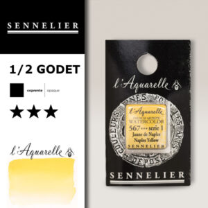 S012 - 567 - Giallo di Napoli Colori Acquerello Extra Fine L'Aquarelle 1/2 Godet Sennelier