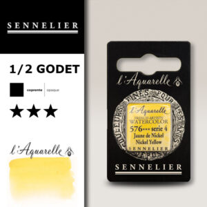 S003 - 576 - Giallo di nickel Colori Acquerello Extra Fine L'Aquarelle 1/2 Godet Sennelier