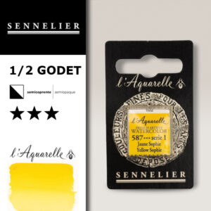 S013 - 587 - Giallo Sophie Colori Acquerello Extra Fine L'Aquarelle 1/2 Godet Sennelier