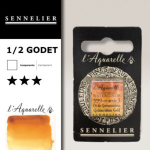 S080 - 599 - Oro di quinacridone Colori Acquerello Extra Fine L'Aquarelle 1/2 Godet Sennelier