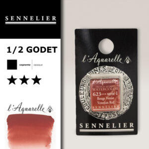 S030 - 623 - Rosso veneziano Colori Acquerello Extra Fine L'Aquarelle 1/2 Godet Sennelier