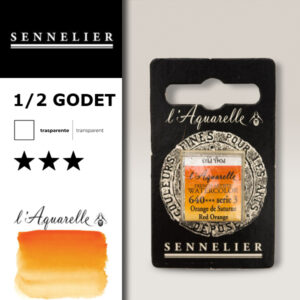 S018 - 640 - Arancio di Saturno Colori Acquerello Extra Fine L'Aquarelle 1/2 Godet Sennelier