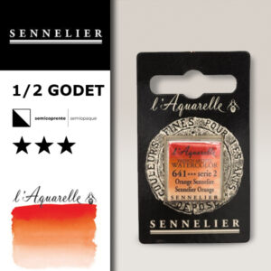 S019 - 641 - Arancio Sennelier Colori Acquerello Extra Fine L'Aquarelle 1/2 Godet Sennelier