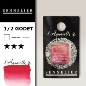 S034 - 679 - Rosso di quinacridone Colori Acquerello Extra Fine L'Aquarelle 1/2 Godet Sennelier