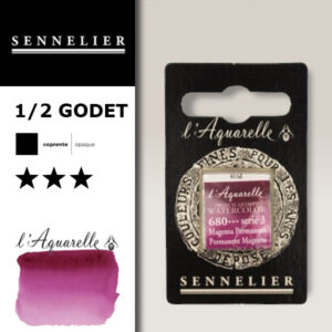 S038 - 680 - Magenta permanente Colori Acquerello Extra Fine L'Aquarelle 1/2 Godet Sennelier
