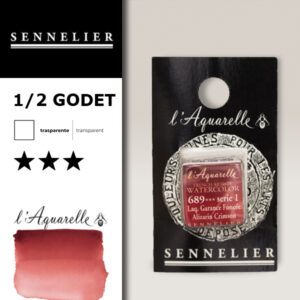 S031 - 689 - Lacca di garanza scura Colori Acquerello Extra Fine L'Aquarelle 1/2 Godet Sennelier