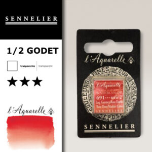 S023 - 691 - Lacca di garanza rosa-oro Colori Acquerello Extra Fine L'Aquarelle 1/2 Godet Sennelier