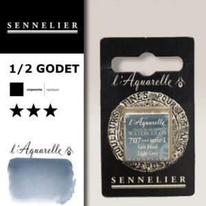 S095 - 707 - Grigio freddo Colori Acquerello Extra Fine L'Aquarelle 1/2 Godet Sennelier