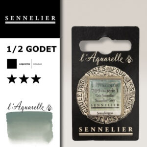 S093 - 709 - Grigio Sennelier Colori Acquerello Extra Fine L'Aquarelle 1/2 Godet Sennelier