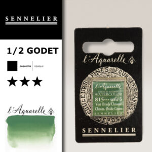 S068 - 815 - Verde ossido di cromo Colori Acquerello Extra Fine L'Aquarelle 1/2 Godet Sennelier