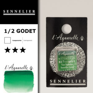 S065 - 817 - Verde Sennelier Colori Acquerello Extra Fine L'Aquarelle 1/2 Godet Sennelier