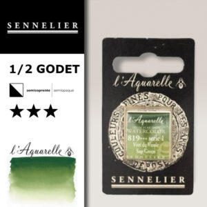 S070 - 819 - Verde vescica Colori Acquerello Extra Fine L'Aquarelle 1/2 Godet Sennelier