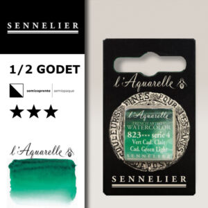 S066 - 823 - Verde di cadmio chiaro Colori Acquerello Extra Fine L'Aquarelle 1/2 Godet Sennelier