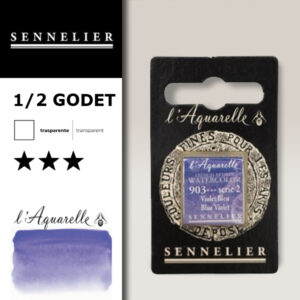 S042 - 903 - Blu violetto Colori Acquerello Extra Fine L'Aquarelle 1/2 Godet Sennelier