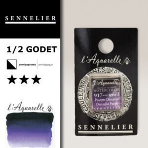 S043 - 917 - Lilla dioxazina Colori Acquerello Extra Fine L'Aquarelle 1/2 Godet Sennelier