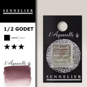 S083 - 919 - Caput Mortum Colori Acquerello Extra Fine L'Aquarelle 1/2 Godet Sennelier