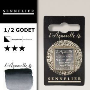 S085 - 931 - Tinta neutra Colori Acquerello Extra Fine L'Aquarelle 1/2 Godet Sennelier