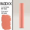 BX000 - 204 - Rosso Scarlatto Pyrrolo 4 Pastello Secco L67mm x D13mm BLOCKX
