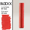 BX000 - 221 - Rosso 1 Pastello Secco L67mm x D13mm BLOCKX