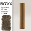 BX000 - 442 - Marrone Van Dyck 2 Pastello Secco L67mm x D13mm BLOCKX