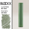 BX000 - 652 - Verde Cromo 2 Pastello Secco L67mm x D13mm BLOCKX