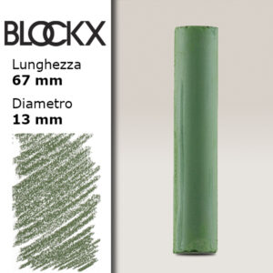 BX000 - 652 - Verde Cromo 2 Pastello Secco L67mm x D13mm BLOCKX
