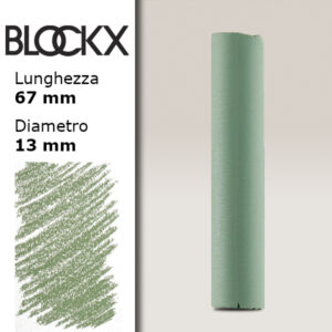 BX000 - 653 - Verde Cromo 3 Pastello Secco L67mm x D13mm BLOCKX