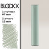 BX000 - 655 - Verde Cromo 5 Pastello Secco L67mm x D13mm BLOCKX