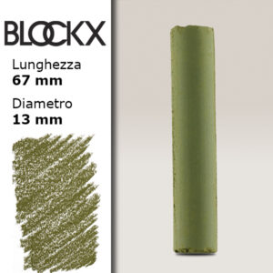 BX000 - 661 - Verde Oliva 1 Pastello Secco L67mm x D13mm BLOCKX