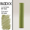 BX000 - 662 - Verde Oliva 2 Pastello Secco L67mm x D13mm BLOCKX