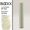 BX000 - 665 - Verde Oliva 5 Pastello Secco L67mm x D13mm BLOCKX
