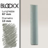BX000 - 733 - Grigio Verde 3 Pastello Secco L67mm x D13mm BLOCKX