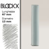 BX000 - 735 - Grigio Verde 5 Pastello Secco L67mm x D13mm BLOCKX