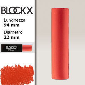 BX000 - 202 - Rosso Scarlatto Pyrrolo 2 Maxi Pastello Secco L94 x D22mm BLOCKX