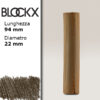BX000 - 442 - Marrone Van Dyck 2 Maxi Pastello Secco L94 x D22mm BLOCKX