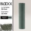 BX000 - 731 - Grigio Verde 1 Maxi Pastello Secco L94 x D22mm BLOCKX
