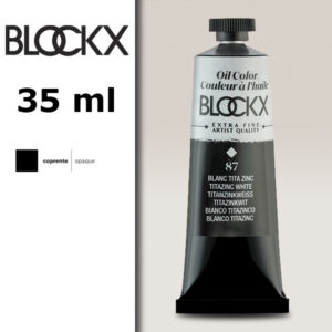 BX105 - 087 - Bianco Tiatanio Zinco S1 Colore a Olio Extra Fine 35 ML BLOCKX